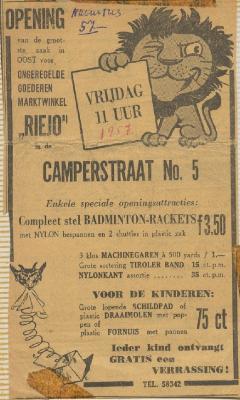 Advertentie marktwinkel Riejo