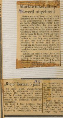 Kranteartikel marktwinkel Riejo