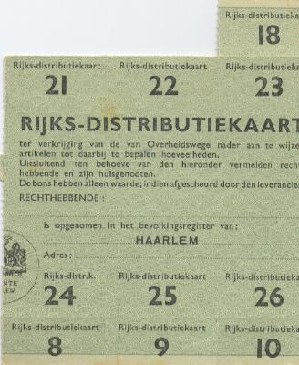 Distributiekaart uit tweede wereldoorlog