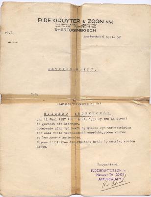 Getuigschrift De Gruyter