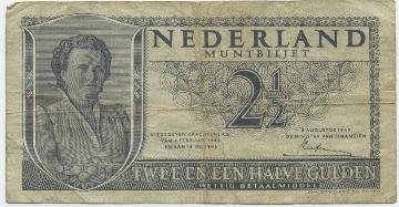 Biljet van twee en een halve gulden