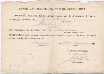 Inlevering Rijksgoederen verlofganger