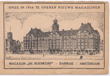 Aankondiging opening "De Bijenkorf"